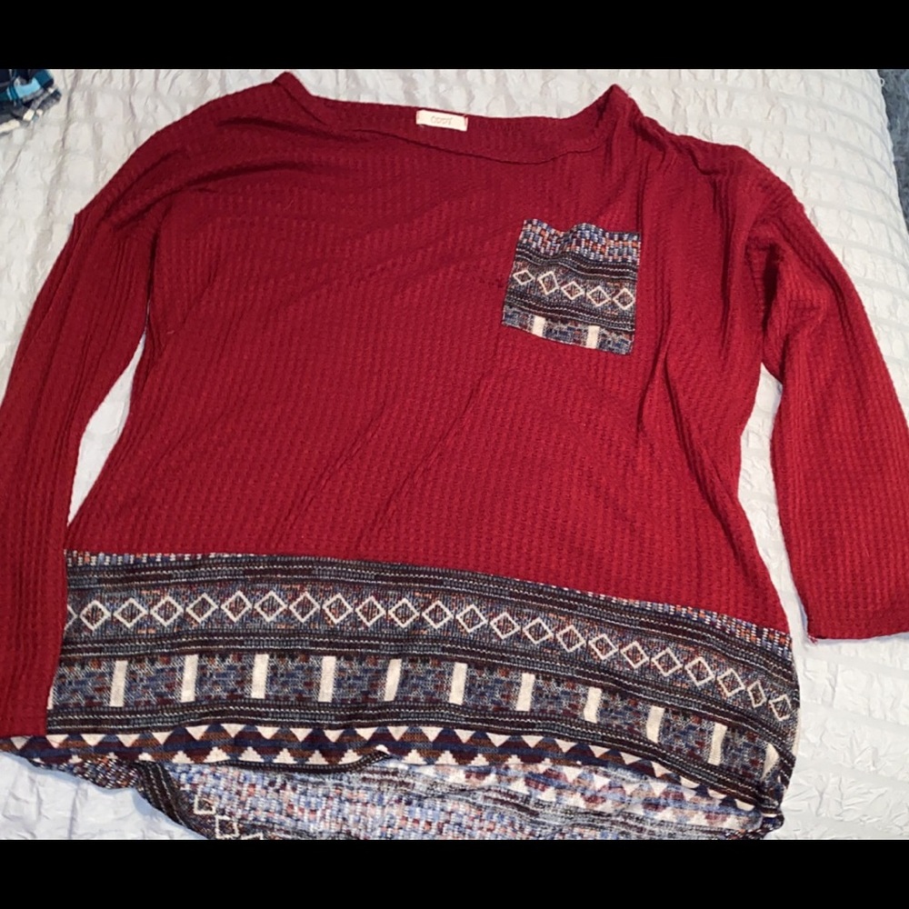 Wine color sweater